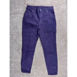 Patagonia Womens 31 Purple Corduroy High Rise Slim Tapered Leg Pants 55065